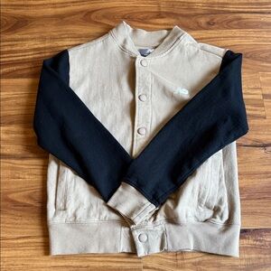 New Balance Kids Tan and Black Button Up Jacket